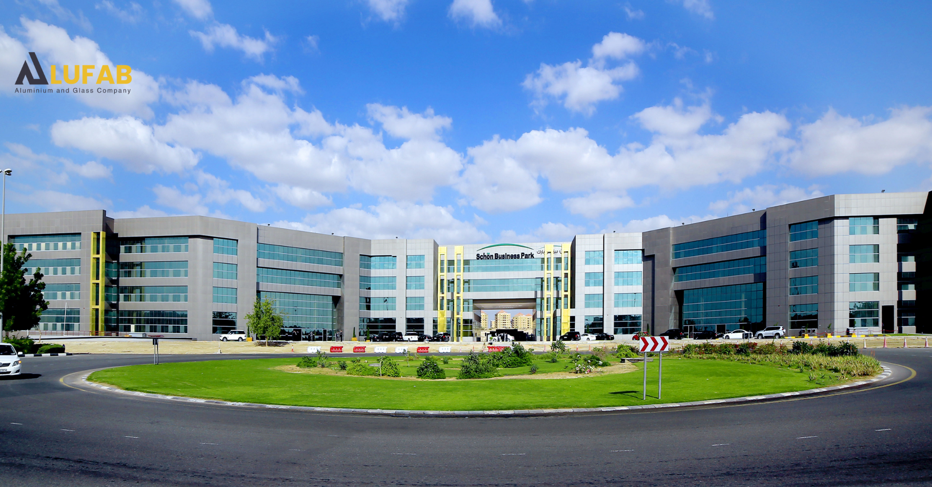 Schon Business Park facade by Alufab, Abu Dhabi
