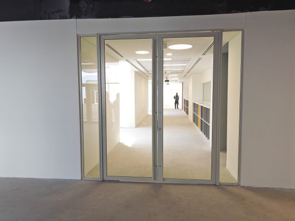 Pivot Doors — aluminium and glass product by Alufab, Abu Dhabi